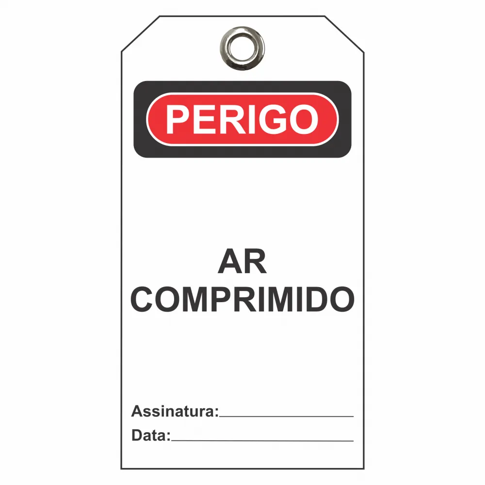 Etiqueta de Perigo (ETFBR02) Pacote com 12 unidades - Ar comprimido