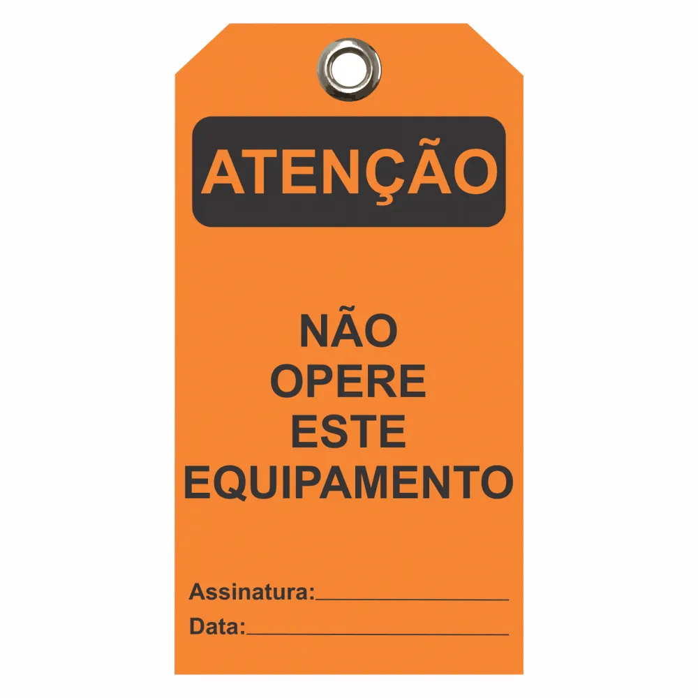 Etiqueta de Atenção (ETFLA06) Pacote com 12 unidades - Não opere este equipamento