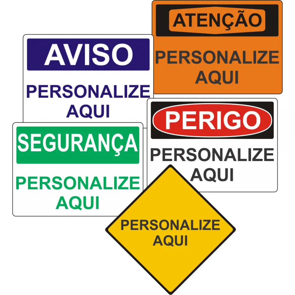 Placa de Sinalização Personalizada - Tagout