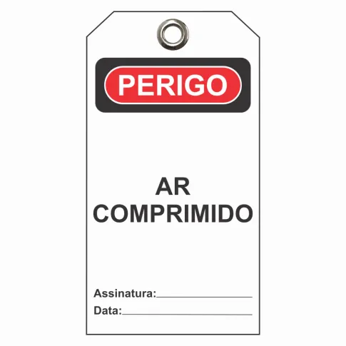 Etiqueta de Perigo (ETFBR02) Pacote com 12 unidades - Ar comprimido