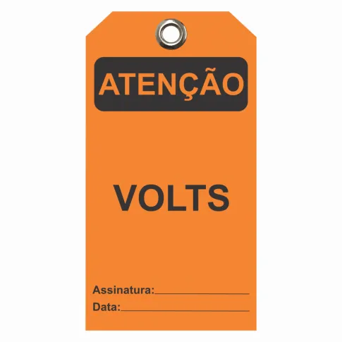 Etiqueta de Atenção (ETFLA08) Pacote com 12 unidades - Volts