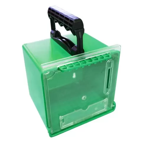 Caixa de Bloqueio Plástica com Alça para 8 cadeados Verde